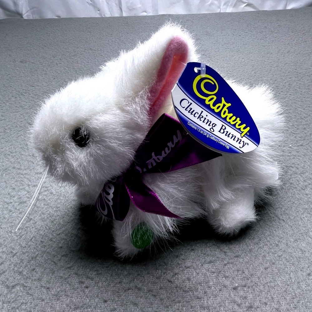 Cadbury Unisex Clucking Bunny Plush Faux Fur 6 Inch Easter Holiday Mascot NWT
